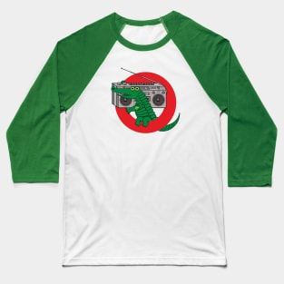 Boombox Alligator Ghettoblaster Crocodile Croc Baseball T-Shirt